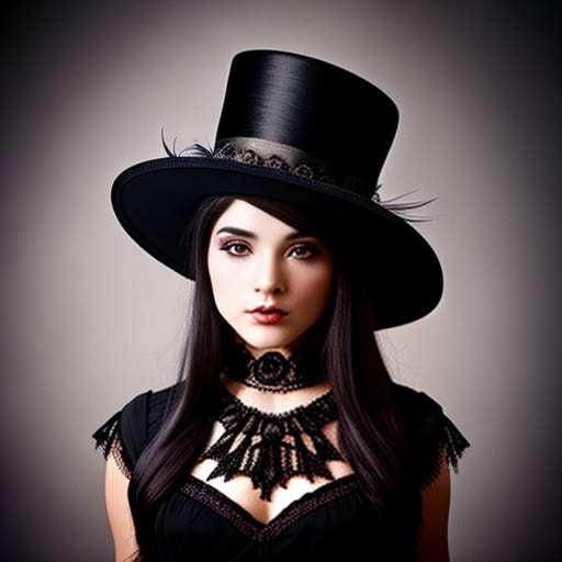 Gothic Mini Top Hat Text-to-Image Midjourney Prompt - Socialdraft
