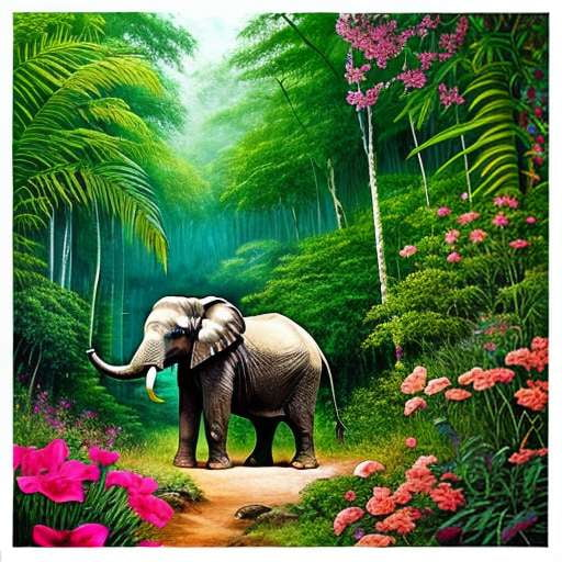 Jungle Elephant Mandala Midjourney Prompt - Socialdraft