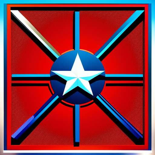 Pixel Art Patriotic Insignia Midjourney Prompt - Customizable Digital Image Creation - Socialdraft