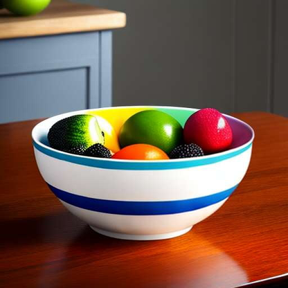 Midjourney Hand-Painted Ceramic Fruit Bowl: Customizable and Unique - Socialdraft