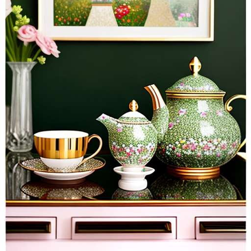 Afternoon Tea Mosaic Mirror - Midjourney Prompt for DIY Home Decor - Socialdraft