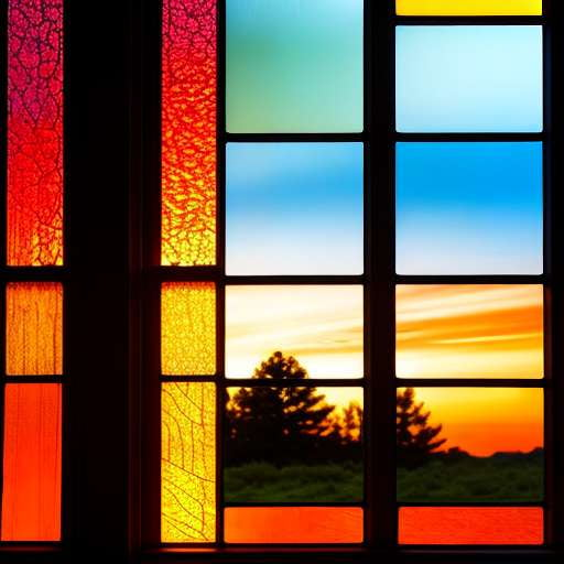 "Fiery Sunset Stained Glass" Midjourney Prompts for Unique Custom Creations - Socialdraft