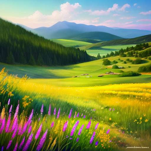Summer Landscape Midjourney Prompt: Create Your Own Colorful Paradise - Socialdraft
