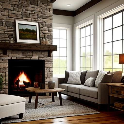Country Kitchen and Living Room Midjourney Prompt: Create Your Dream Rustic Home Design - Socialdraft