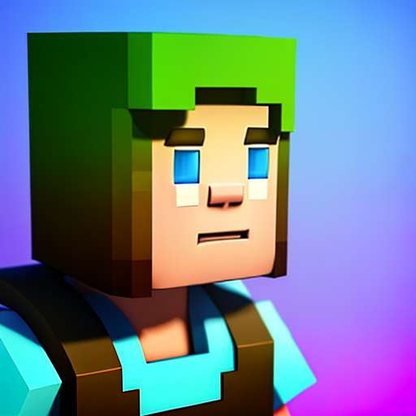 Minecraft Character Portrait Midjourney Prompt - Customizable 3D Renders - Socialdraft