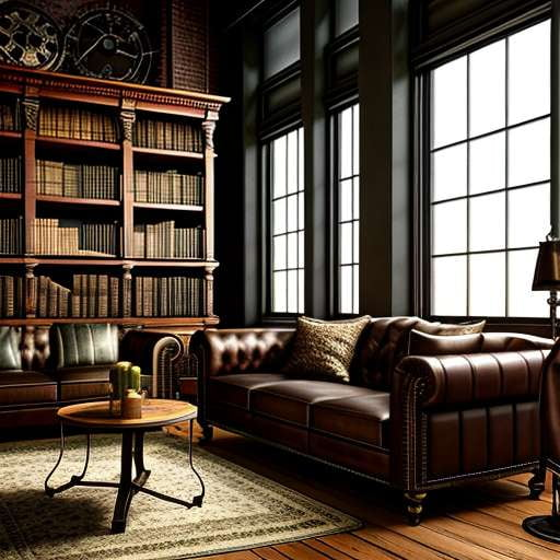 Steampunk Living Room Midjourney Prompt – Create Your Own Industrial Fantasy - Socialdraft