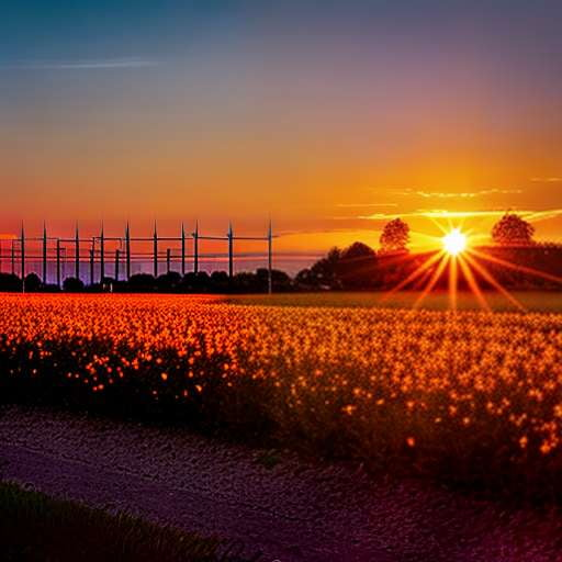 "Create Your Own Solar Farm Sunset Bliss Masterpiece with Midjourney" - Socialdraft
