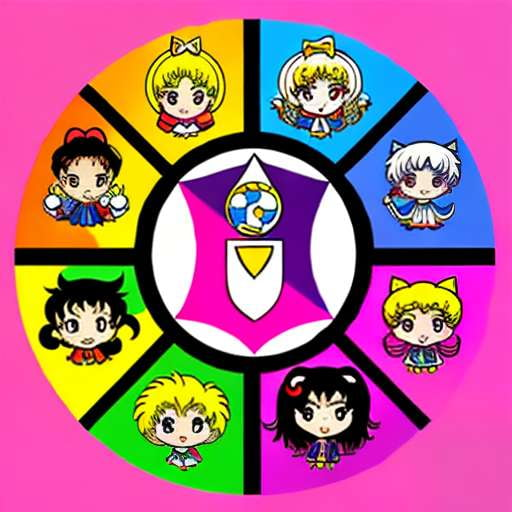 Sailor Moon Midjourney Emotion Sticker Sheet - Text-To-Image Prompt Set - Socialdraft
