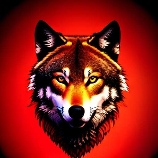 Red Wolf Midjourney - Unique Text-to-Image Prompt for Custom Art Creation - Socialdraft