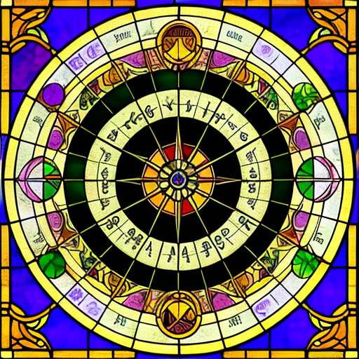 Bohemian Zodiac Stained Glass Midjourney Prompt: Create Your Own Celestial Masterpiece - Socialdraft