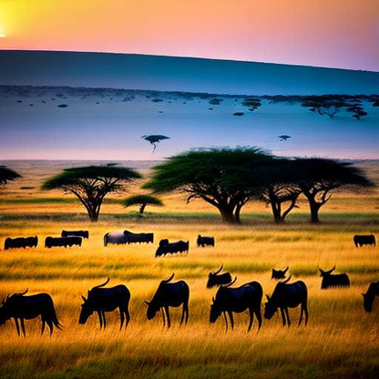 Serengeti Plains Midjourney Prompt for Stunning Wildlife Artwork - Socialdraft