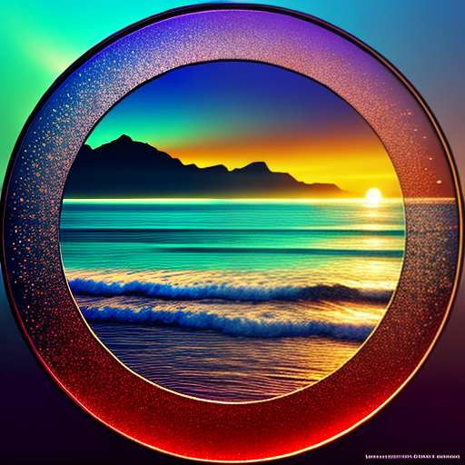 "Ocean Sunset" Mosaic Midjourney Prompt - Customizable Text-to-Image Creation - Socialdraft