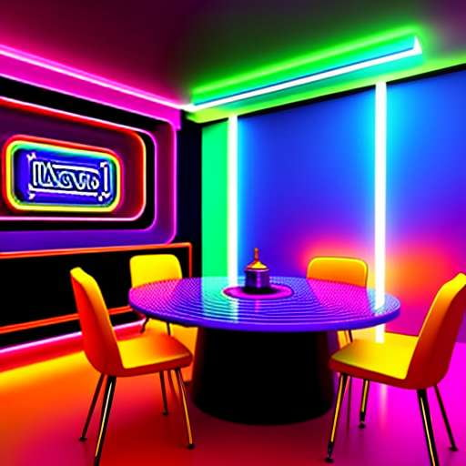 Funky Dining Room Decor Midjourney Prompt - Customizable and Unique - Socialdraft
