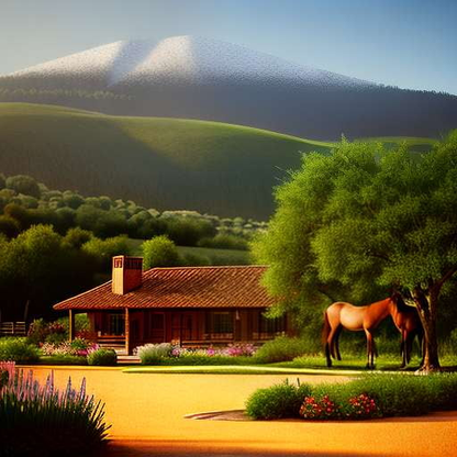 Mediterranean Equestrian Stable Midjourney Prompt - Customizable Text to Image Model - Socialdraft