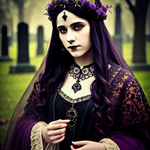 Gothic Cemetery Portrait Midjourney Prompt - Create Your Own Dark Masterpiece - Socialdraft