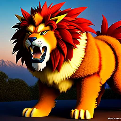 Entei in French Countryside Midjourney Prompt - Customizable Text-to-Image Creation - Socialdraft