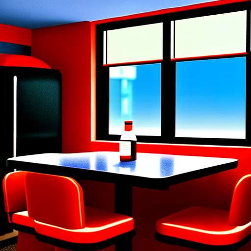 Midjourney Diner Counter Illustration Prompt - Create Your Own Retro 50's Style Diner Scene - Socialdraft