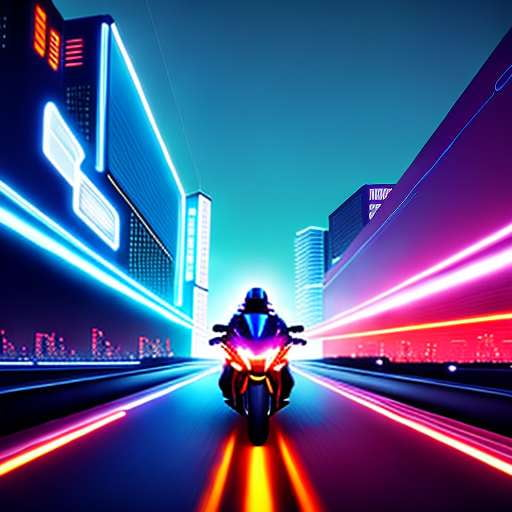 Tron-Inspired Motorcycle Rider Midjourney Prompt - Socialdraft