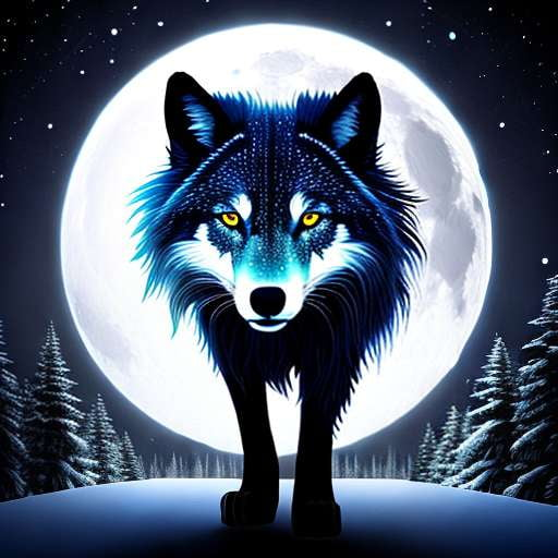 Winter Forest Mandala Wolf Midjourney Prompt - Socialdraft