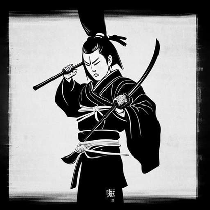 Samurai Vector Art Midjourney Prompt - Socialdraft