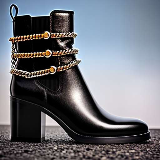 Metallic Chelsea Boots with Chunky Chains Midjourney Prompt - Socialdraft