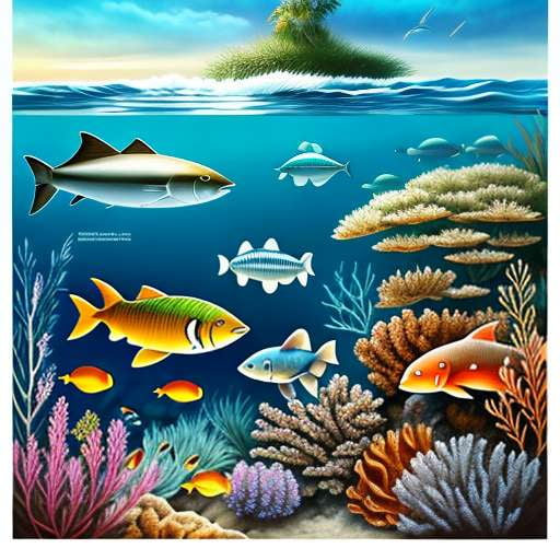 Marine Life Conservation Midjourney Sticker Set – Ocean-Themed Sustainable Art Prompts - Socialdraft