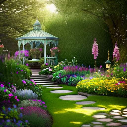 Fairy Garden Watercolor Midjourney Creation Kit - Socialdraft