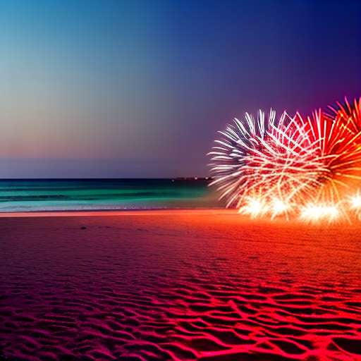 Beach Fireworks Midjourney Image Prompt for Custom Creativity - Socialdraft
