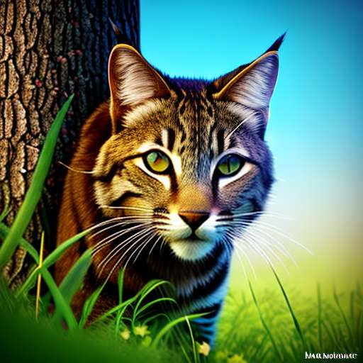 Wildcat in Mandala Forest - Customizable Midjourney Prompt - Socialdraft