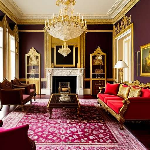 Regal Living Room Midjourney Prompt - Create an Opulent Space Fit for Royalty - Socialdraft