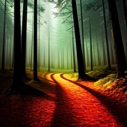 "Sun and Shadow" Forest Midjourney Prompt - Customizable Text-to-Image Art - Socialdraft