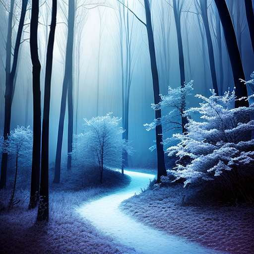 Midjourney Frozen Forest Image Generator - Socialdraft
