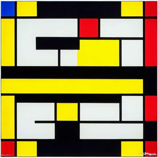 Midjourney Mozaic Inspired by Piet Mondrian - Socialdraft