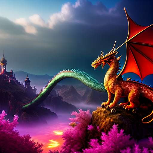 Magical Midjourney Dragonscape Prompt - Text-to-Image Art Creation - Socialdraft