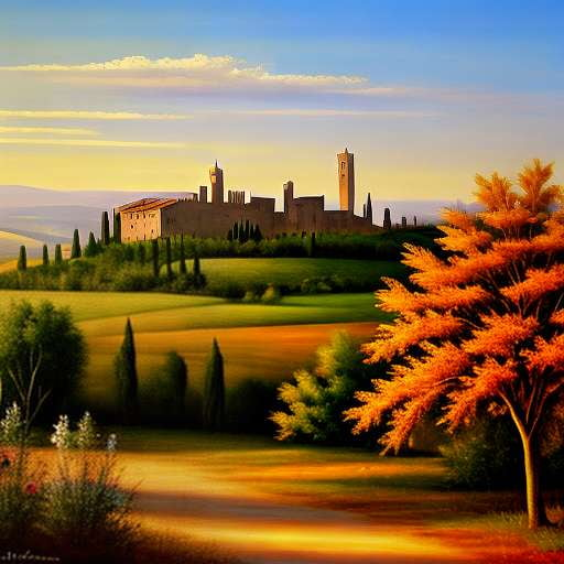 San Gimignano Towers Midjourney Art Prompt for Custom Paintings and Designs - Socialdraft