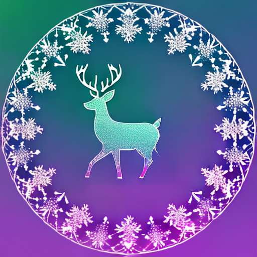 Winter Wonderland Mandala Deer Midjourney Prompt - Socialdraft