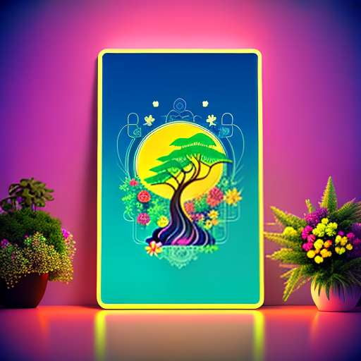 Neon Nature Cartoon Art Midjourney Prompt - Create Custom Cartoon Art - Socialdraft