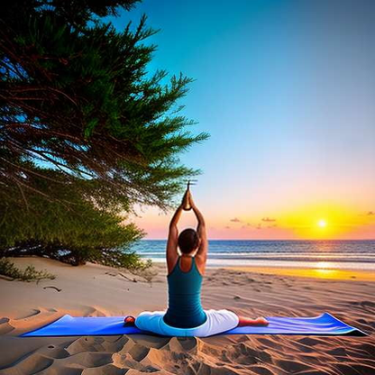Beach Yoga Midjourney Image Generator - Create Your Own Serene Scene - Socialdraft
