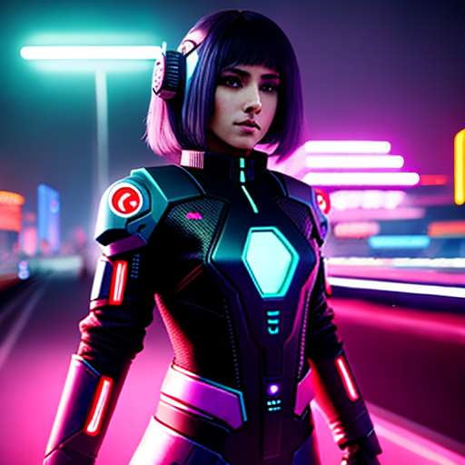 Cyberpunk Outfit Midjourney Prompt for Electronic Wearables - Socialdraft