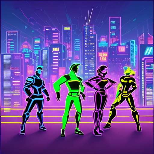 "Create Your Own Neon Heroes: Custom Midjourney Prompts" - Socialdraft