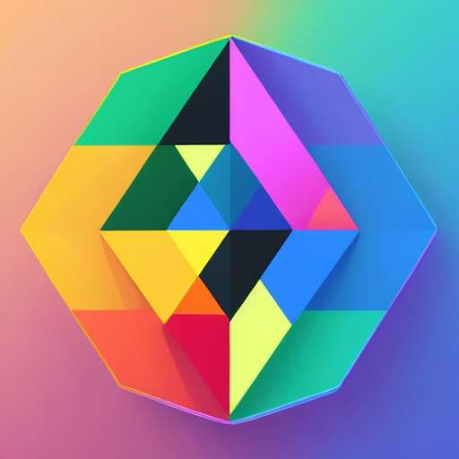 Midjourney Rainbow Geometric Illustrations for Custom Art Creation - Socialdraft