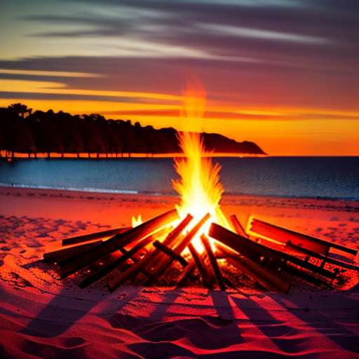 Beachside Bonfire: Customizable Midjourney Image Prompt for Creative Expression - Socialdraft