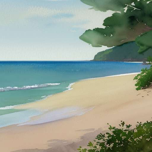 Watercolor Beach Scenes Midjourney Prompts for Creative Inspiration - Socialdraft
