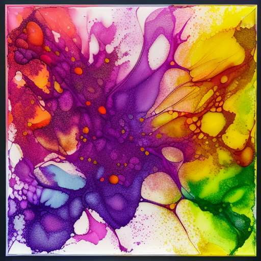 Alcohol Ink Paintings with Vibrant Colors - Midjourney Prompts - Socialdraft