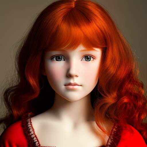 Redhead Doll Portrait Creator - Midjourney AI Prompt for Custom Artwork - Socialdraft