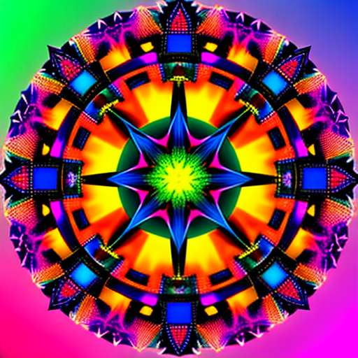 Rainbow Kaleidoscope Text-to-Image Midjourney Prompt - Unique Customizable Art Creation for Your Home or Business - Socialdraft