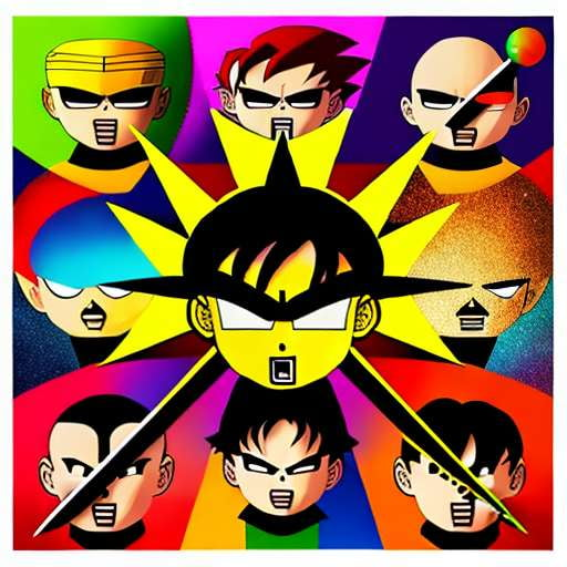 Dragon Ball Z Emotion Sticker Sheet for Midjourney Image Generation - Socialdraft