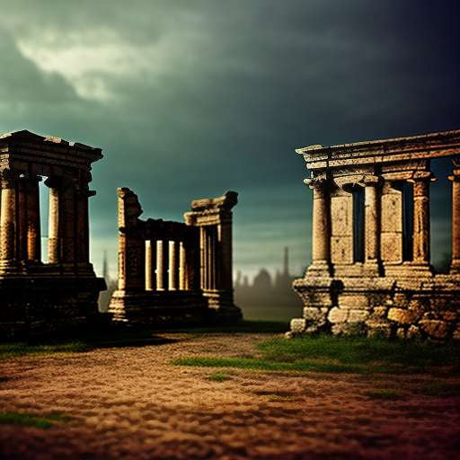 Ancient Ruins Mirage - Customizable Midjourney Prompt for Image Creation - Socialdraft