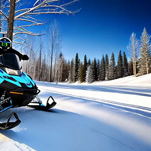 Snowmobiling Adventure Midjourney Prompt - Create Your Own Winter Wonderland - Socialdraft