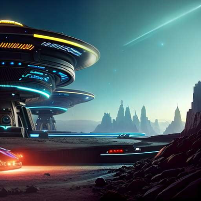 "Space Mining Colony" Midjourney Prompt - Customizable Sci-fi Image Generator - Socialdraft